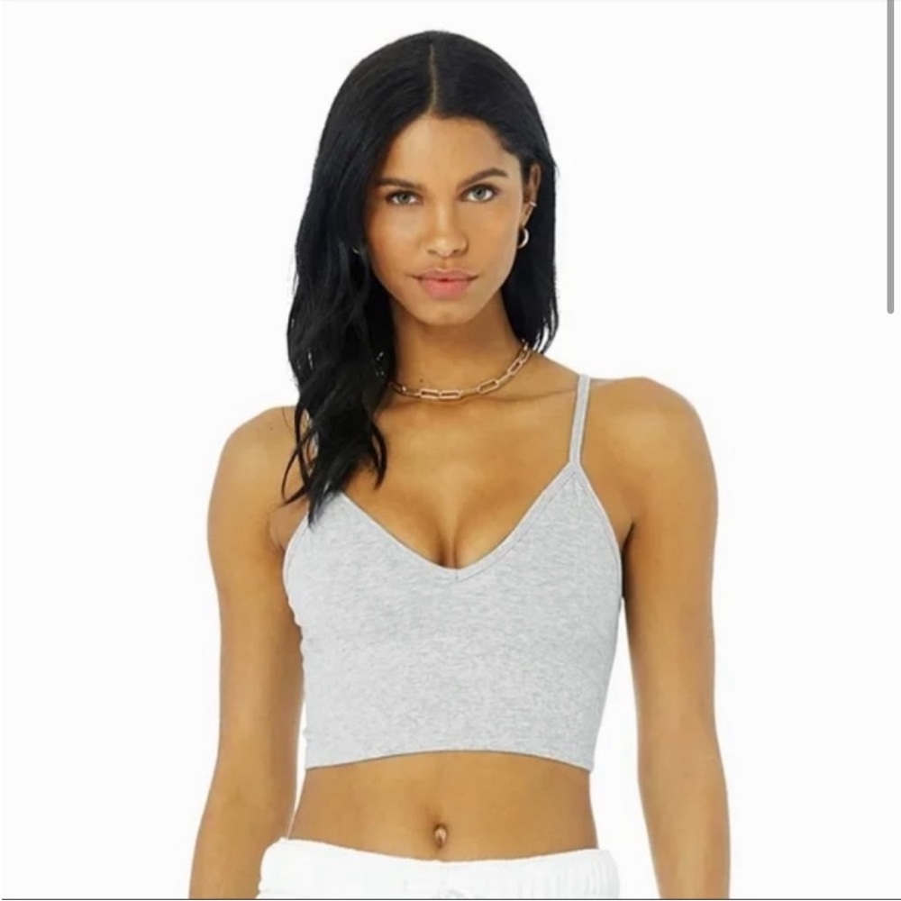 Alo Yoga Delight Bralette Sports Bra Gray Size Medium
